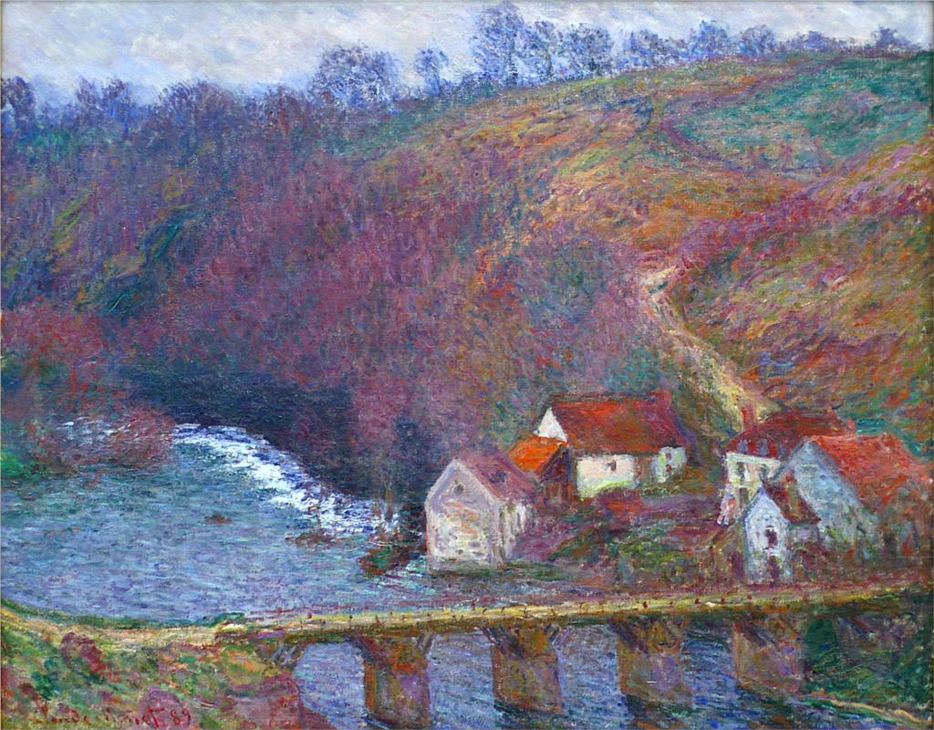 The Grande Creuse by the Bridge at Vervy - Claude Monet Paintings